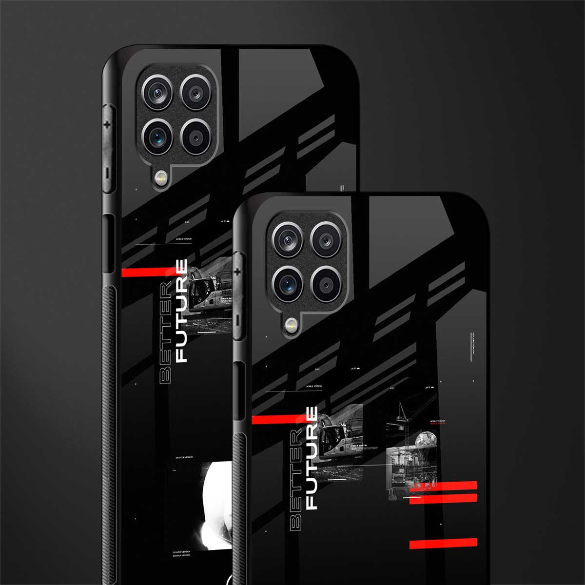 better future dark aesthetic glass case for samsung galaxy m12 image-2