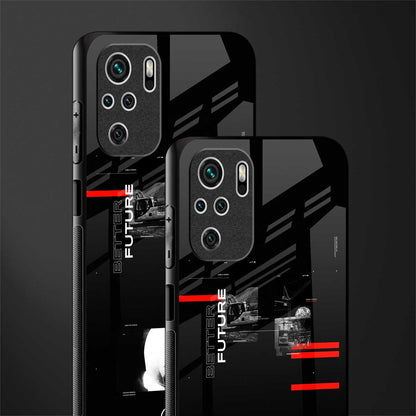 better future dark aesthetic glass case for redmi note 10s image-2