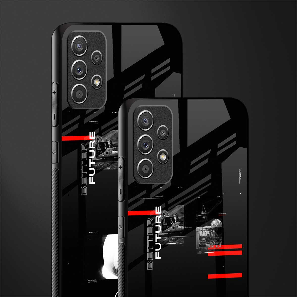 better future dark aesthetic glass case for samsung galaxy a72 image-2