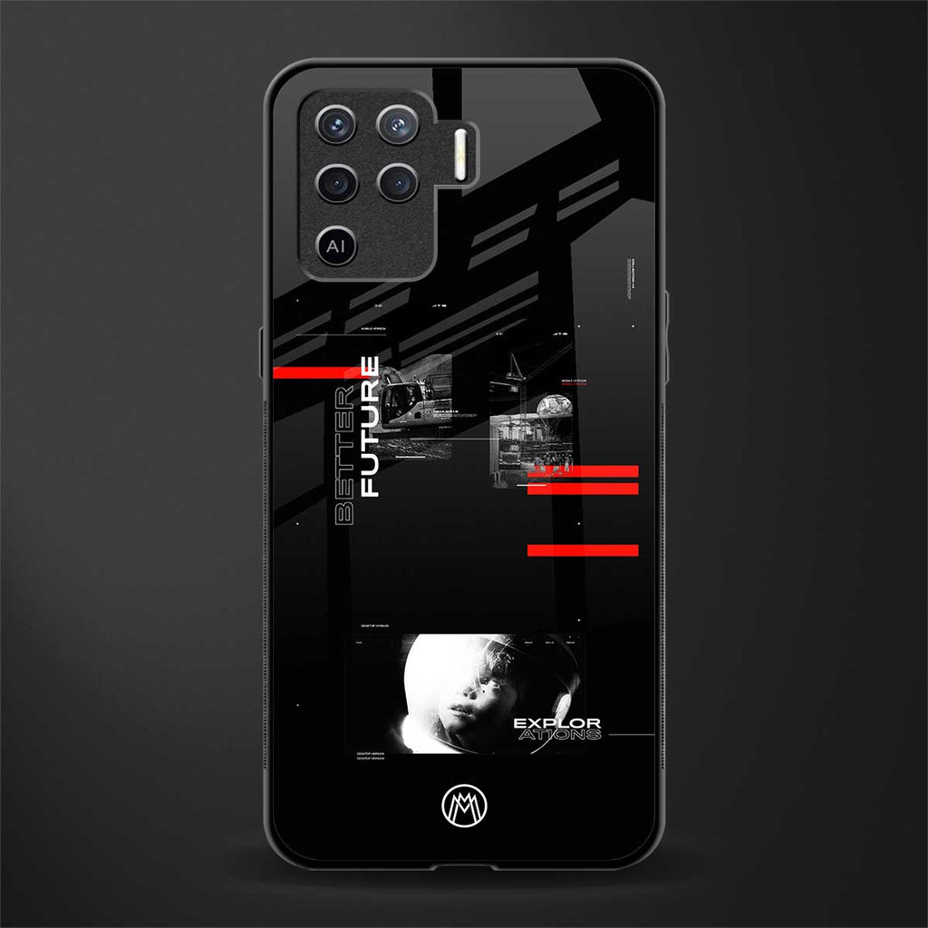better future dark aesthetic glass case for oppo f19 pro image