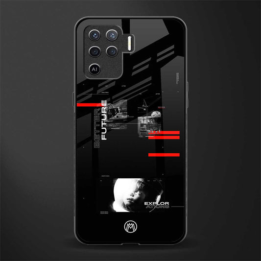 better future dark aesthetic glass case for oppo f19 pro image