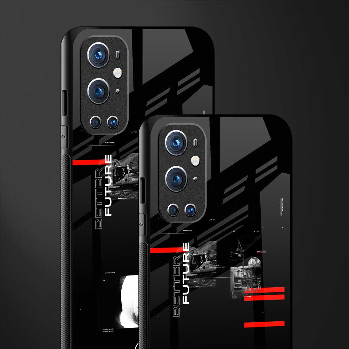 better future dark aesthetic glass case for oneplus 9 pro image-2