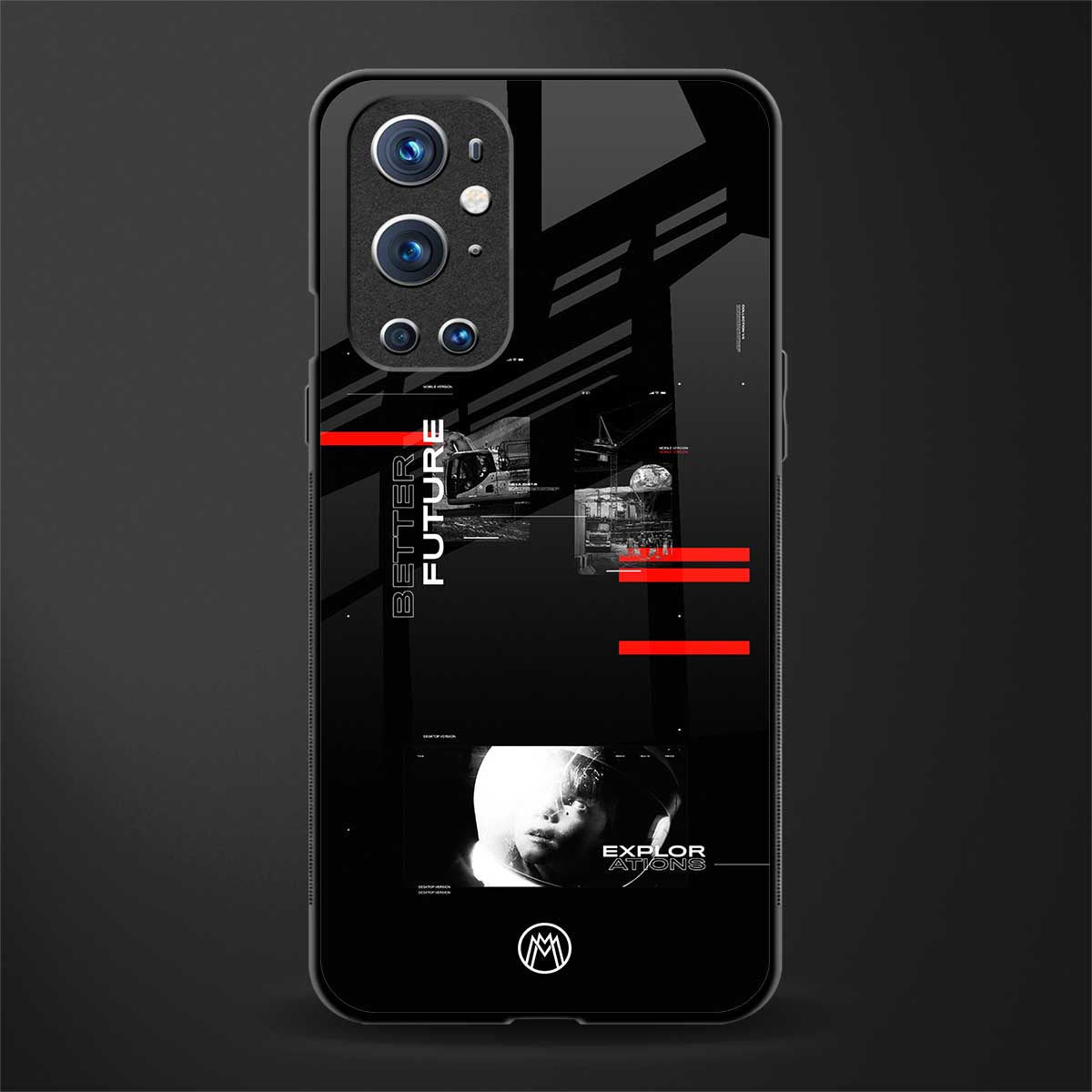 better future dark aesthetic glass case for oneplus 9 pro image