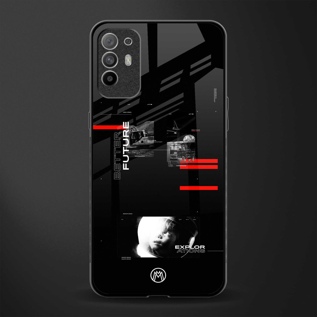 better future dark aesthetic glass case for oppo f19 pro plus image