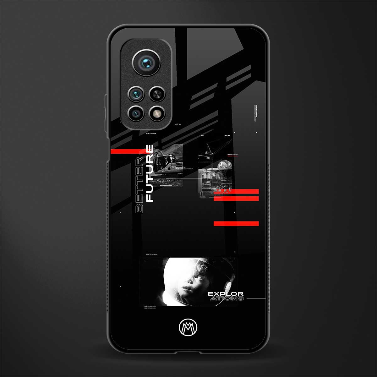 better future dark aesthetic glass case for mi 10t 5g image