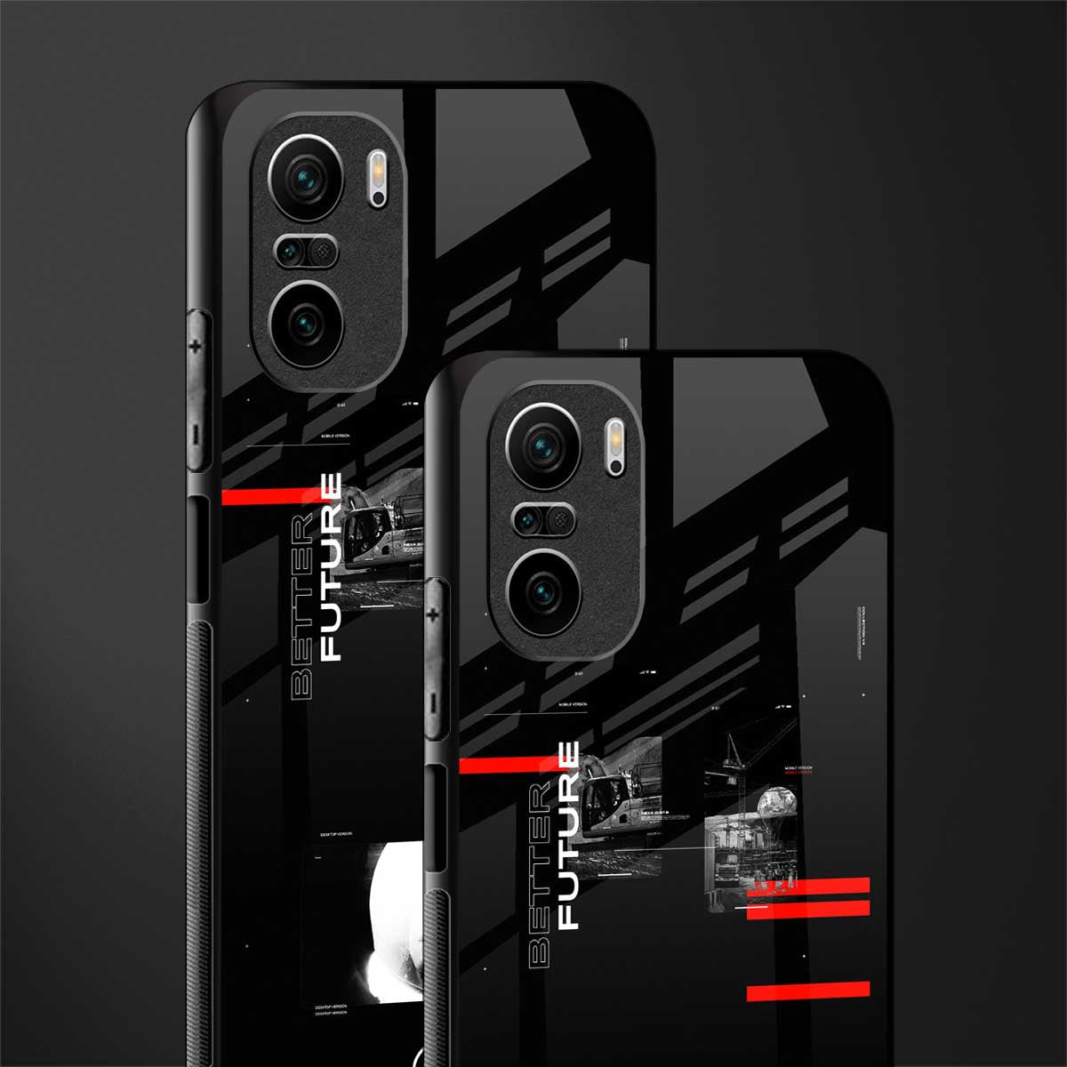 better future dark aesthetic glass case for mi 11x 5g image-2