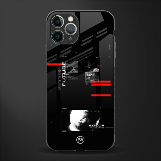 better future dark aesthetic glass case for iphone 11 pro image