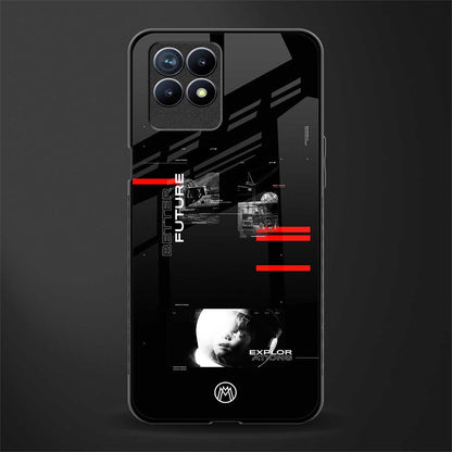 better future dark aesthetic glass case for realme 8i image