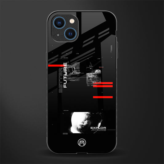 better future dark aesthetic glass case for iphone 13 image
