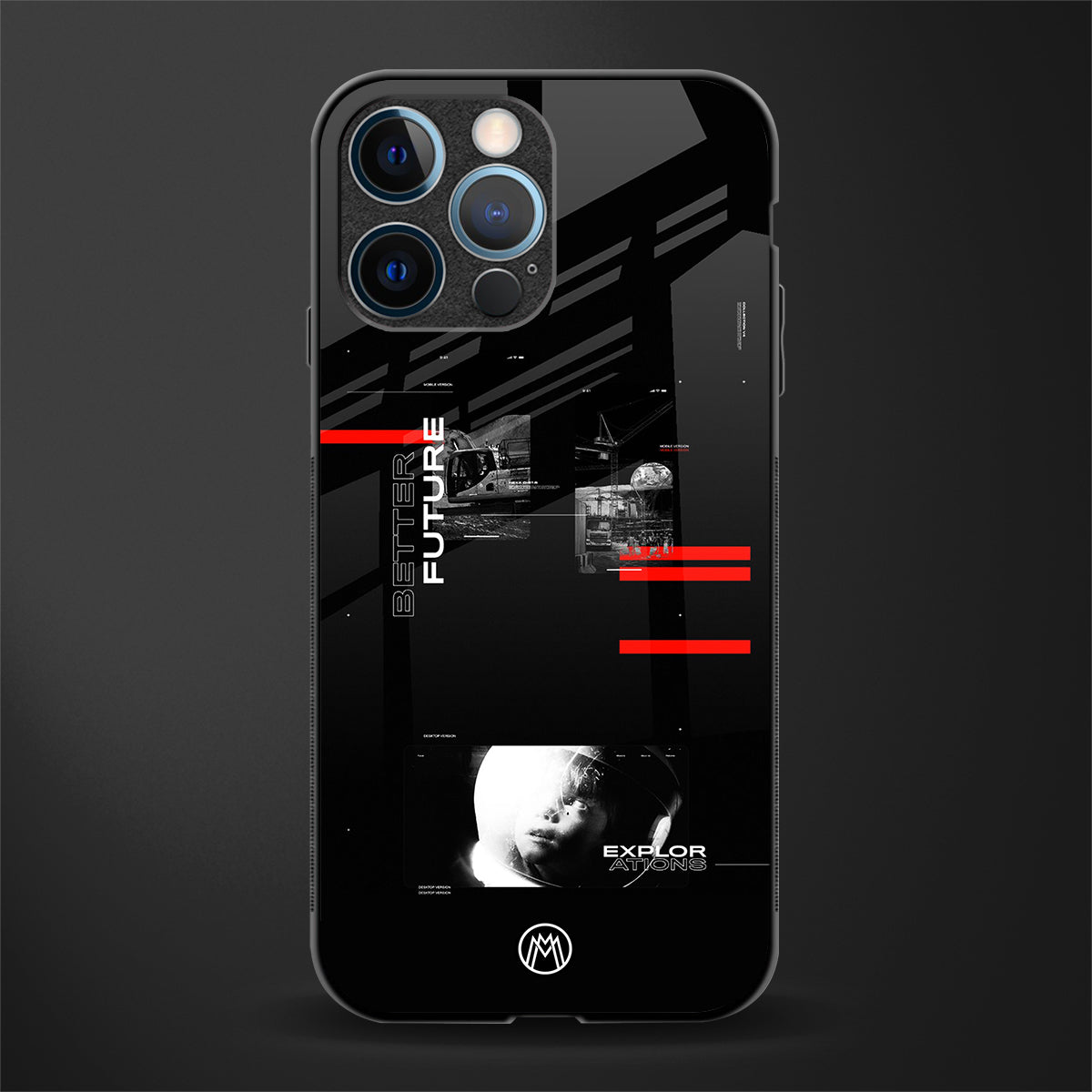better future dark aesthetic glass case for iphone 14 pro image
