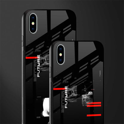 better future dark aesthetic glass case for iphone xs max image-2