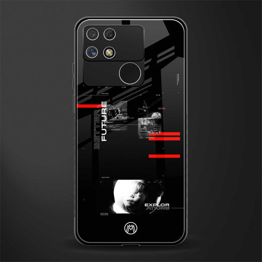 better future dark aesthetic back phone cover | glass case for realme narzo 50a