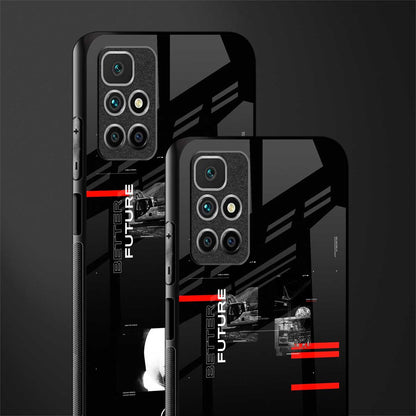 better future dark aesthetic glass case for redmi 10 prime image-2
