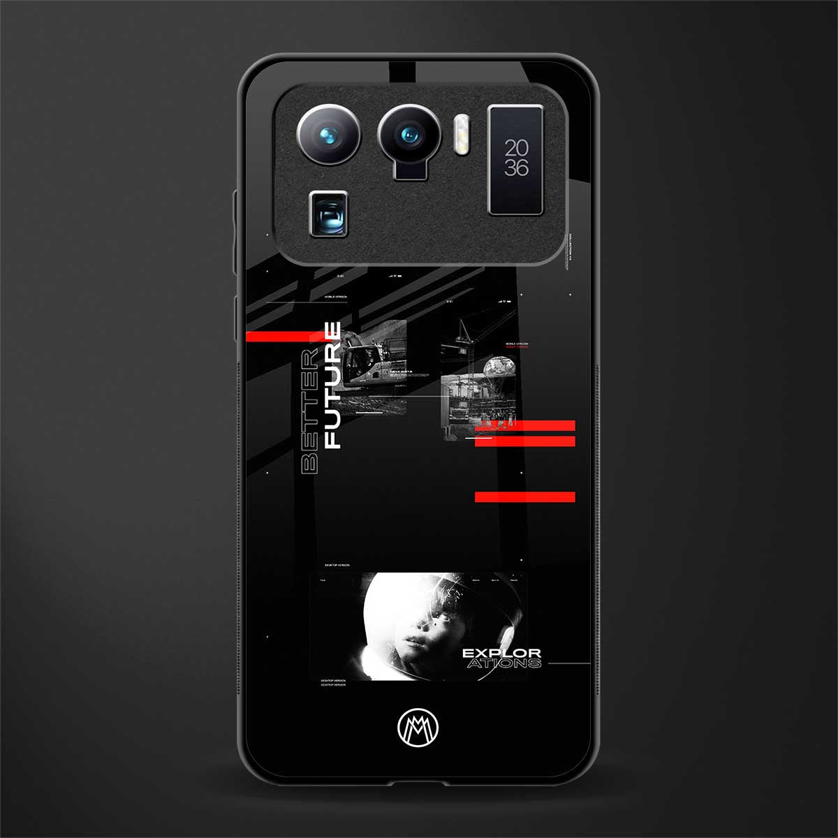 better future dark aesthetic glass case for mi 11 ultra 5g image