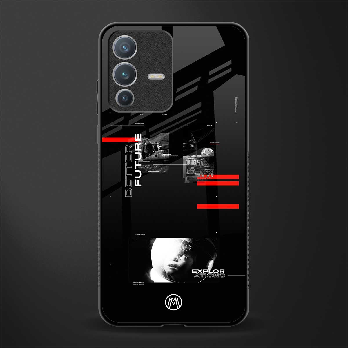 better future dark aesthetic glass case for vivo v23 pro 5g image