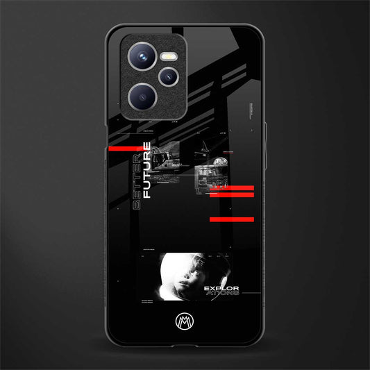 better future dark aesthetic glass case for realme c35 image