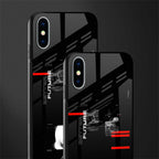 better future dark aesthetic glass case for iphone xs image-2