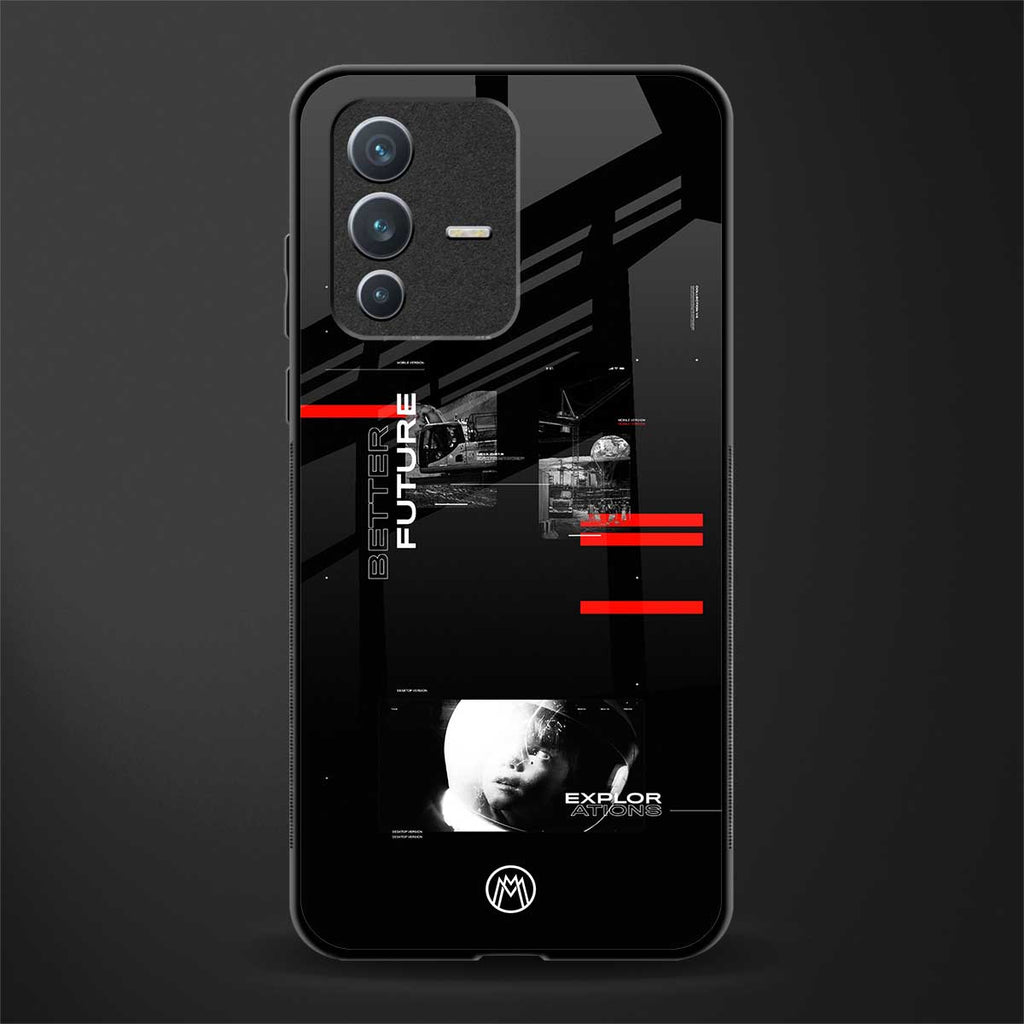better future dark aesthetic glass case for vivo v23 5g image