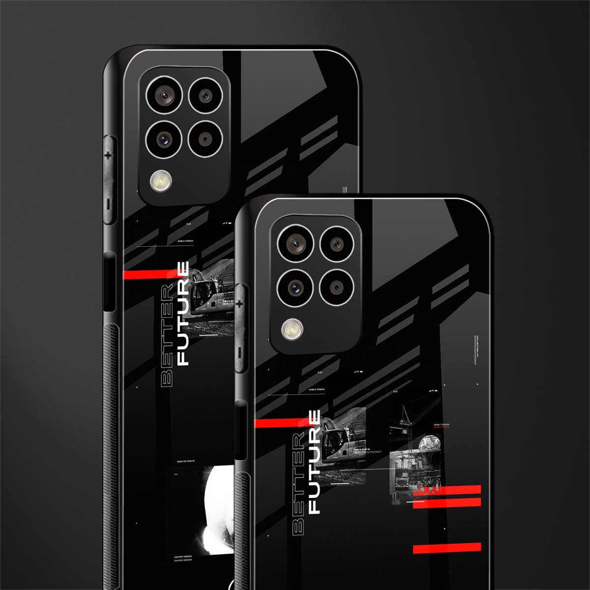 better future dark aesthetic back phone cover | glass case for samsung galaxy m33 5g