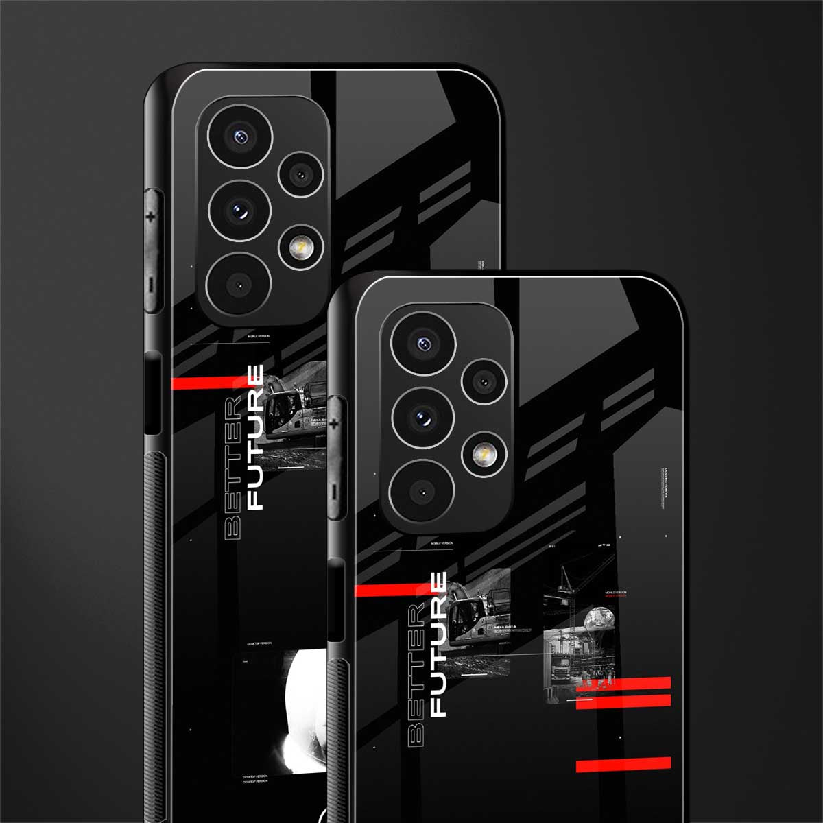 better future dark aesthetic back phone cover | glass case for samsung galaxy a13 4g