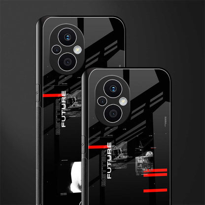better future dark aesthetic back phone cover | glass case for oppo f21 pro 5g