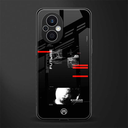 better future dark aesthetic back phone cover | glass case for oppo f21 pro 5g