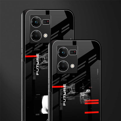 better future dark aesthetic back phone cover | glass case for oppo f21 pro 4g