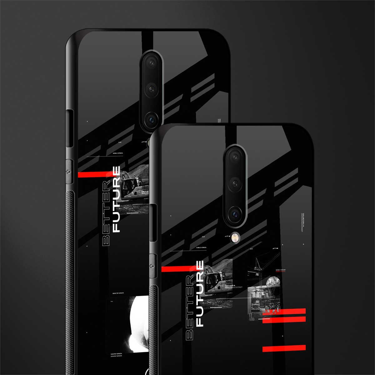 better future dark aesthetic glass case for oneplus 7 pro image-2