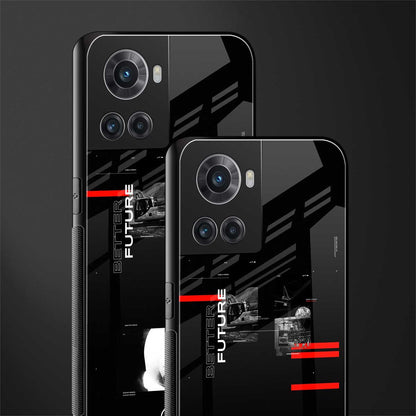 better future dark aesthetic back phone cover | glass case for oneplus 10r 5g