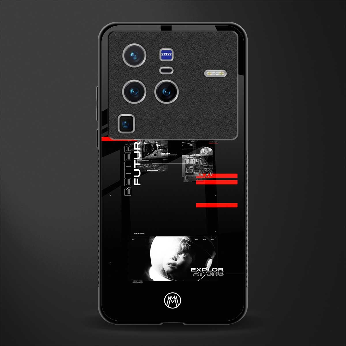 better future dark aesthetic glass case for vivo x80 pro 5g image