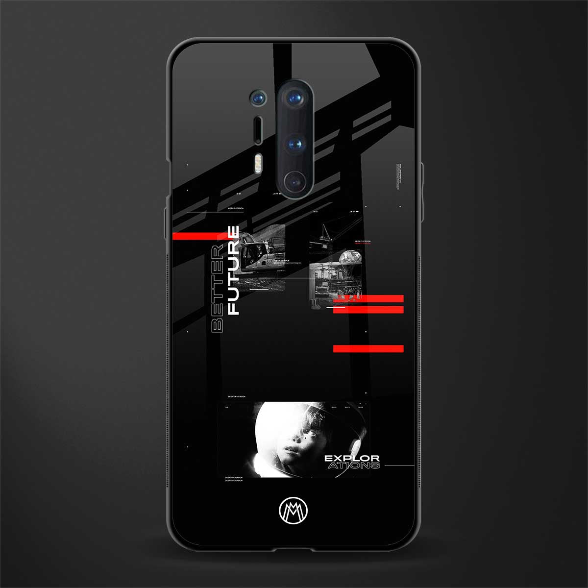 better future dark aesthetic glass case for oneplus 8 pro image