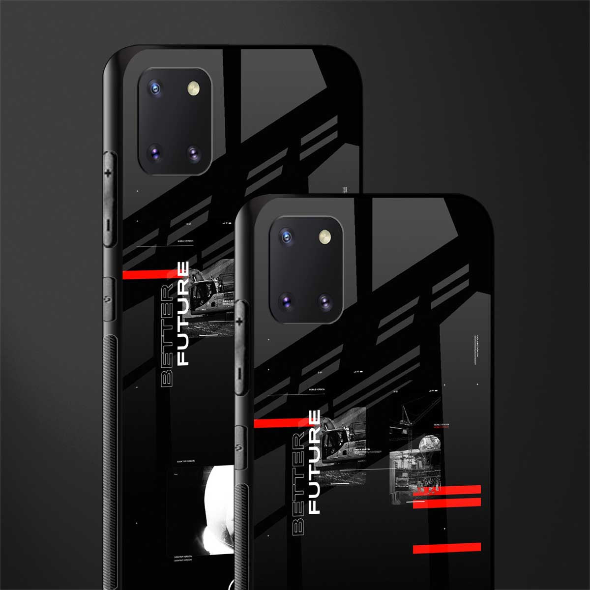 better future dark aesthetic glass case for samsung galaxy note 10 lite image-2