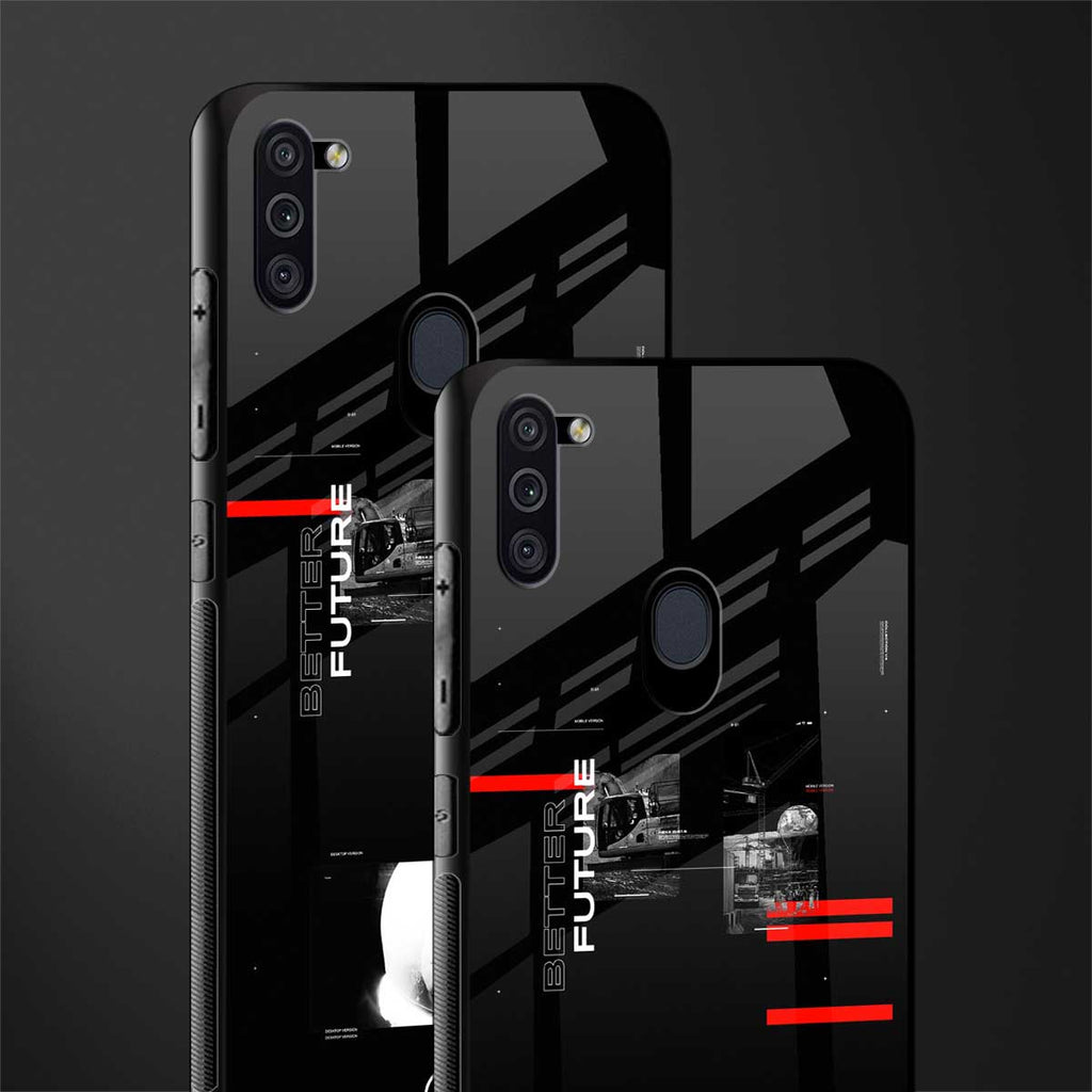 better future dark aesthetic glass case for samsung galaxy m11 image-2