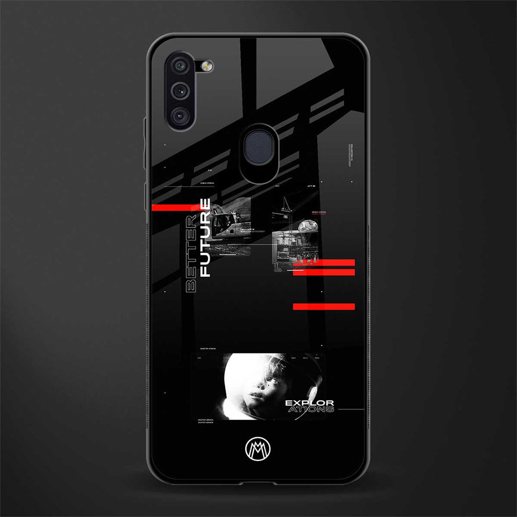 better future dark aesthetic glass case for samsung galaxy m11 image