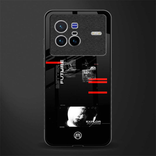 better future dark aesthetic glass case for vivo x80 image