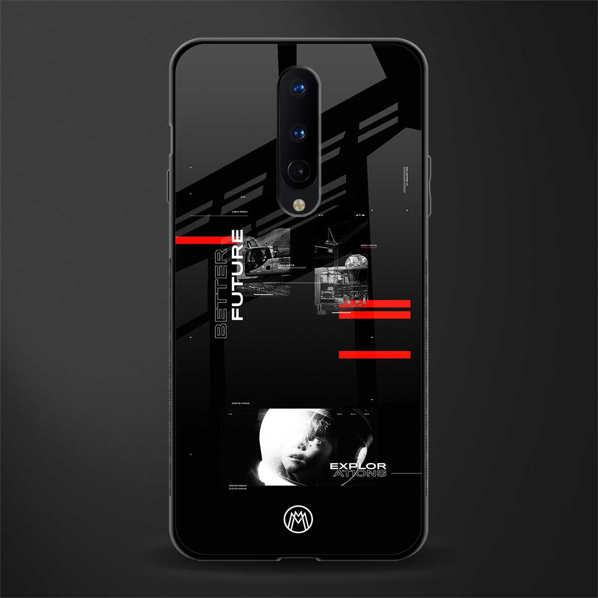 better future dark aesthetic glass case for oneplus 8 image
