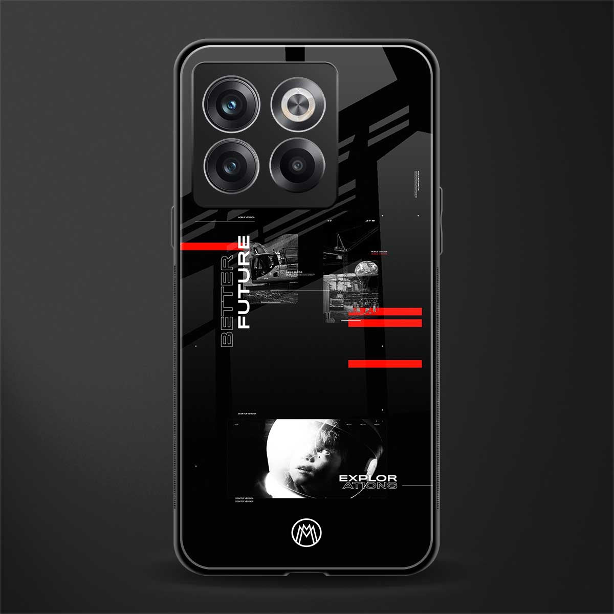 better future dark aesthetic back phone cover | glass case for oneplus 10t