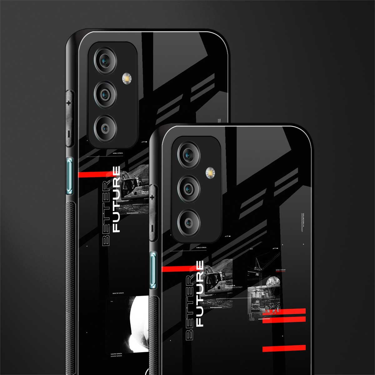 better future dark aesthetic back phone cover | glass case for samsung galaxy f23 5g