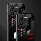 better future dark aesthetic back phone cover | glass case for vivo y35 4g
