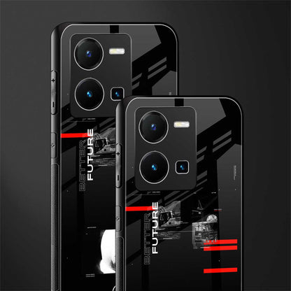 better future dark aesthetic back phone cover | glass case for vivo y35 4g