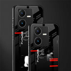 better future dark aesthetic back phone cover | glass case for vivo y22