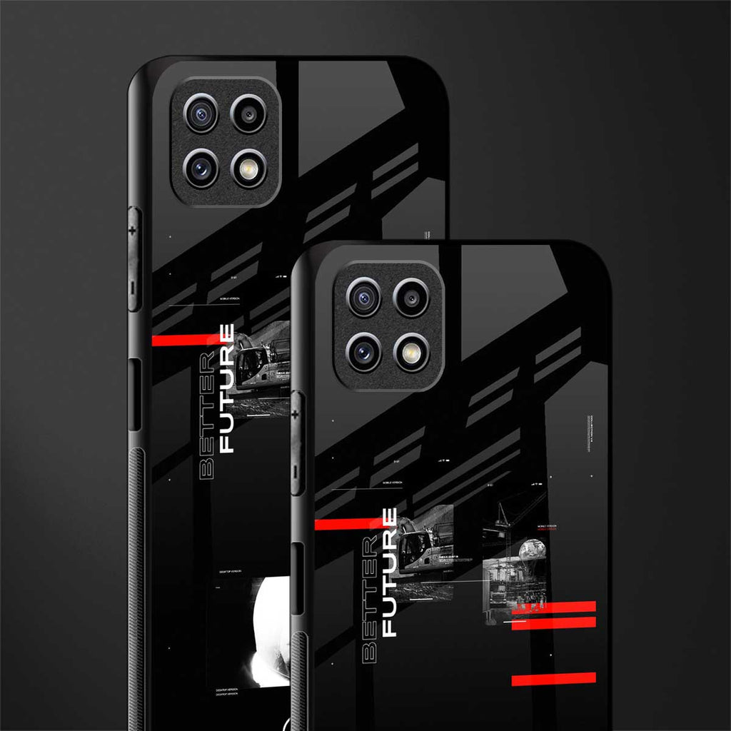 better future dark aesthetic back phone cover | glass case for samsung galaxy f42