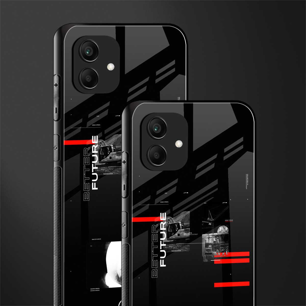 better future dark aesthetic back phone cover | glass case for samsung galaxy a04