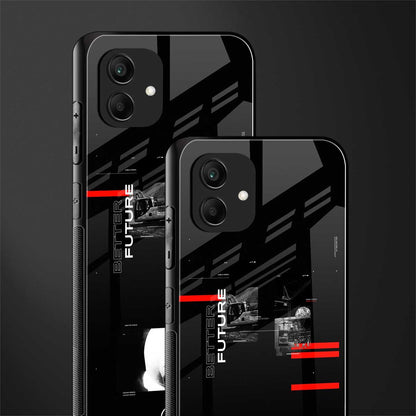 better future dark aesthetic back phone cover | glass case for samsung galaxy a04