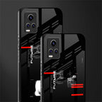 better future dark aesthetic back phone cover | glass case for vivo v21e 4g