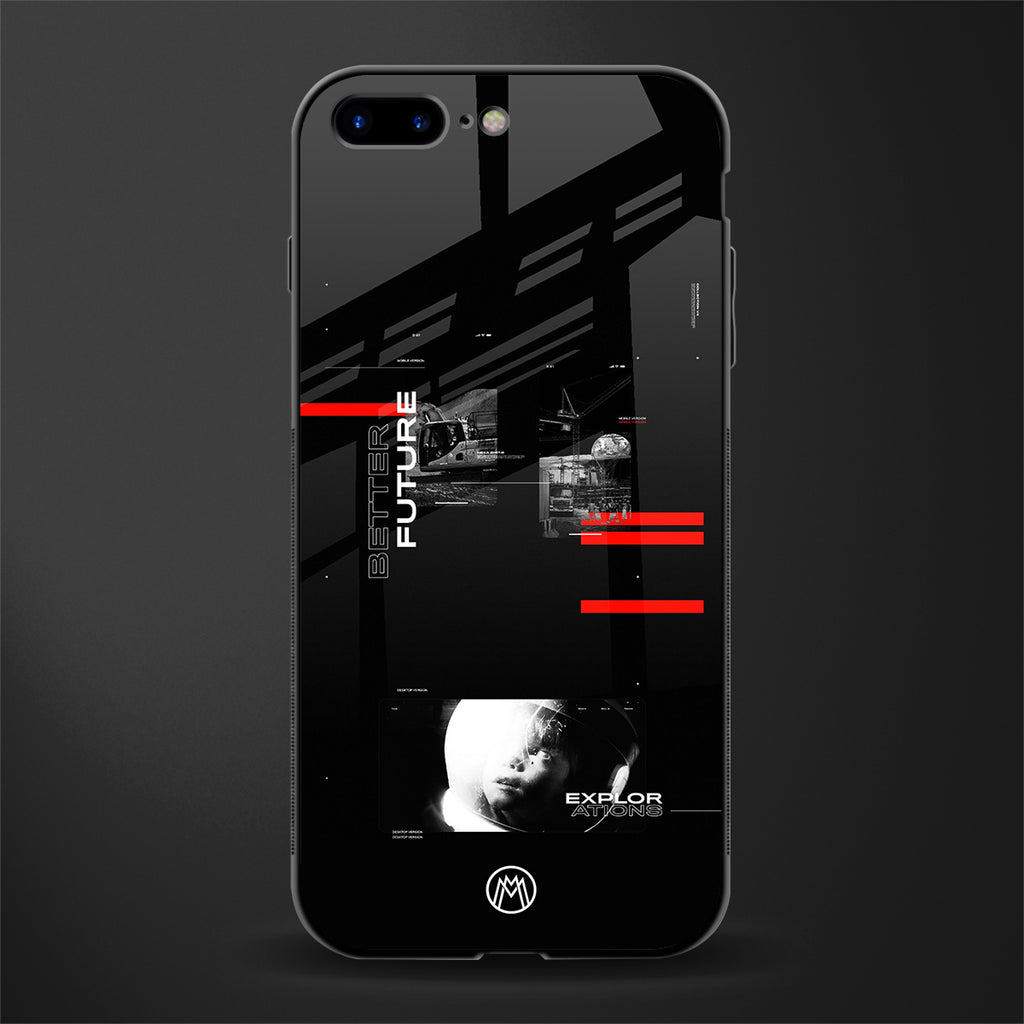 better future dark aesthetic glass case for iphone 8 plus image