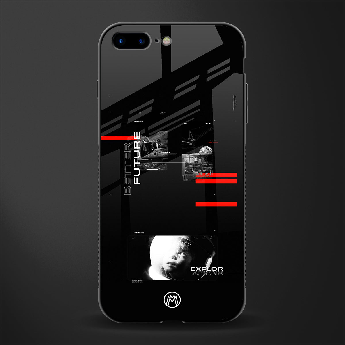 better future dark aesthetic glass case for iphone 8 plus image