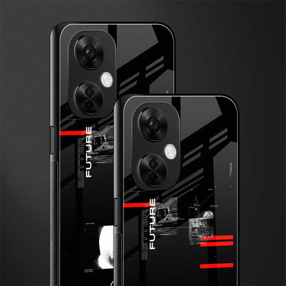 better future dark aesthetic back phone cover | glass case for oneplus nord ce 3 lite