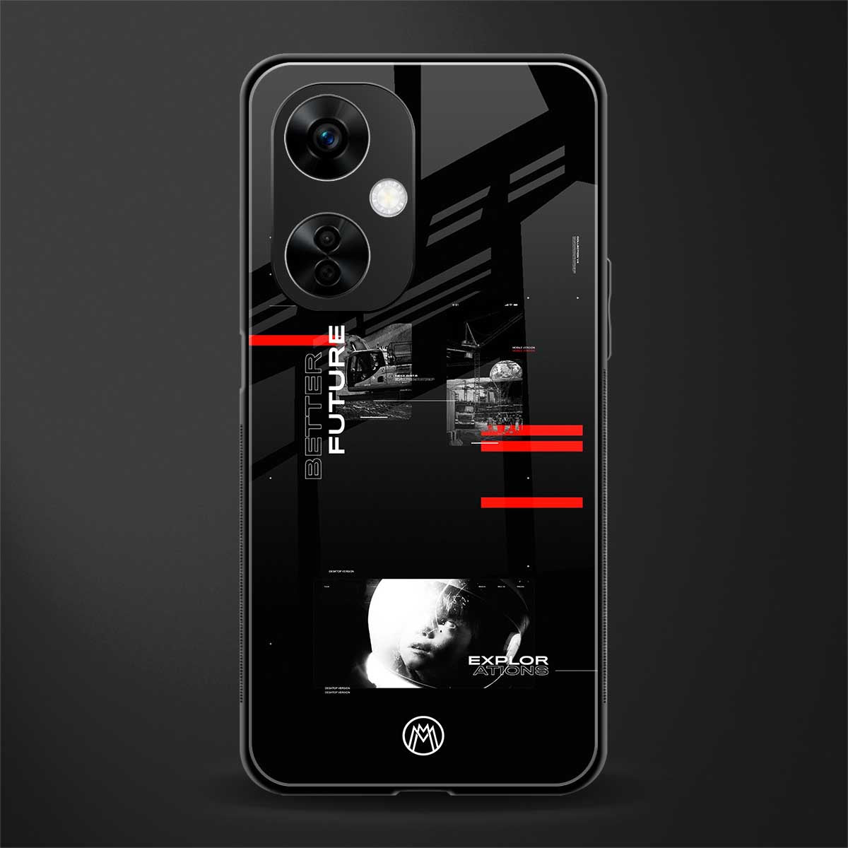 better future dark aesthetic back phone cover | glass case for oneplus nord ce 3 lite