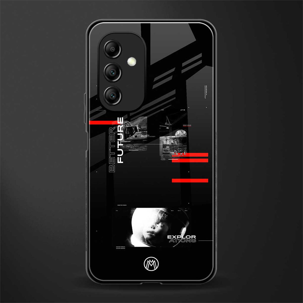 better future dark aesthetic back phone cover | glass case for samsung galaxy a14 5g